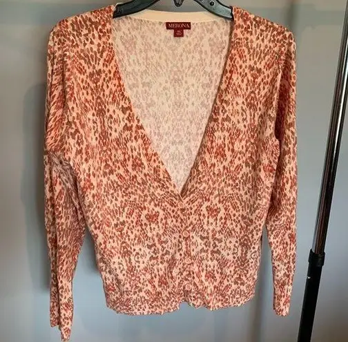 Merona Fall Colored Dot Cardigan