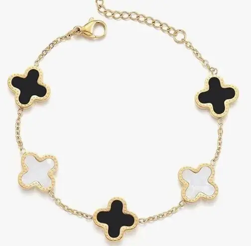 18K Gold Plated Clover Lucky Bracelet for Women