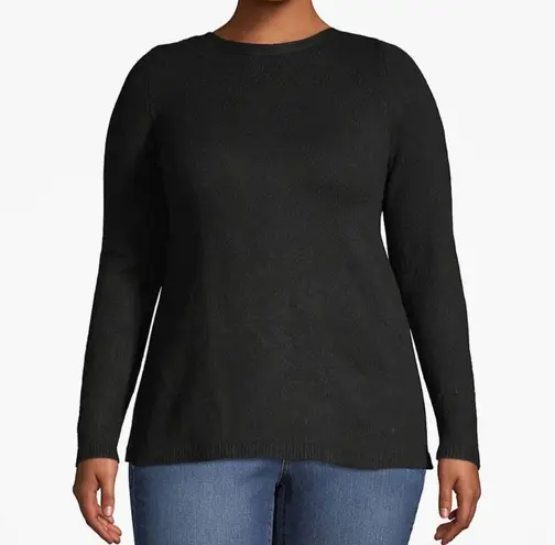 Lane Bryant  Black Pointelle Boat Neck Sweater 14/16 XL NWT