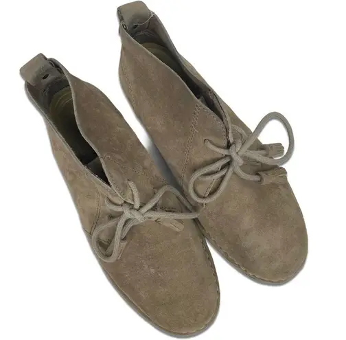 Hush Puppies Taupe Suede Moyen Boots Size 6