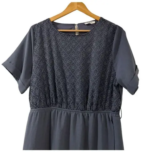 Polagram Gray MIDI Dress Size Large Women’s