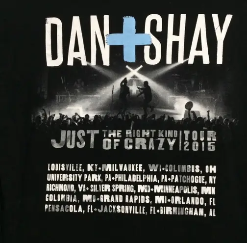 Next Level Apparel Dan + Shay Just The Right Kind Of Crazy 2015 Tour T-Shirt 