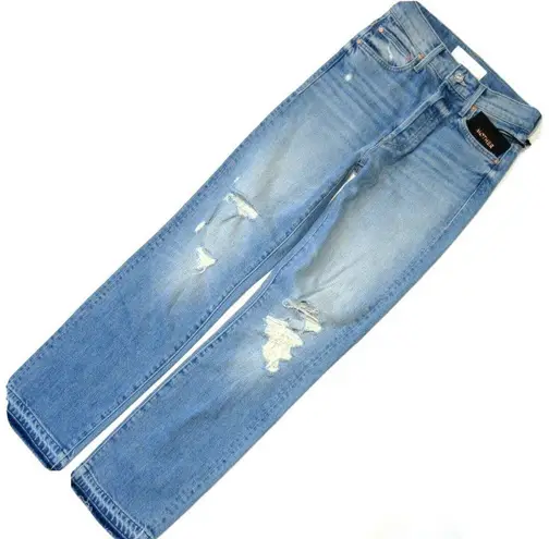 NWT Mother Superior High Waisted Hiker Hover Undone Hem in On My Knees Jeans 24