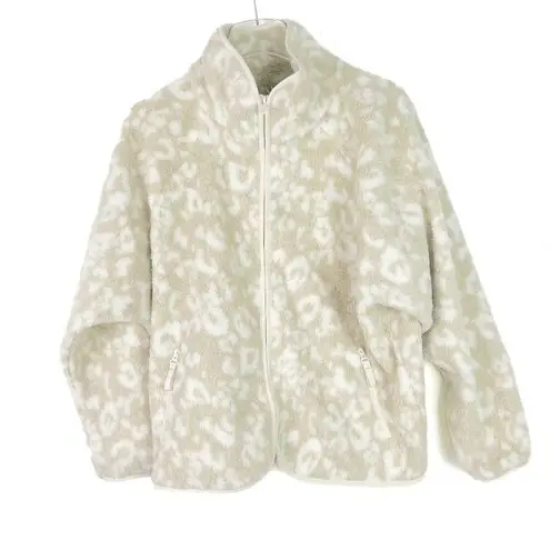 All In Motion NWT  Sherpa Jacket Beige Leopard Size Small S NEW