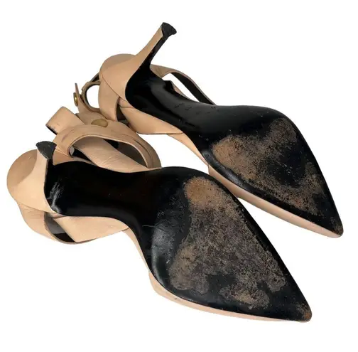 Alexander Wang Sonja Nude Bandage Heel Pumps Sandals Pointed Size 40 US 10