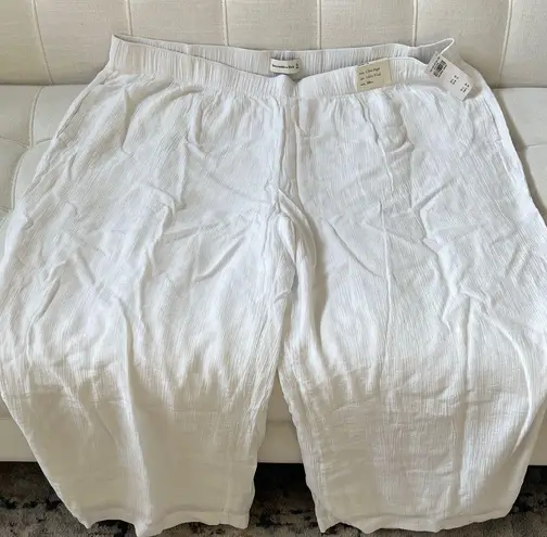Abercrombie & Fitch  White Men's Flat Front Shorts - Image 1