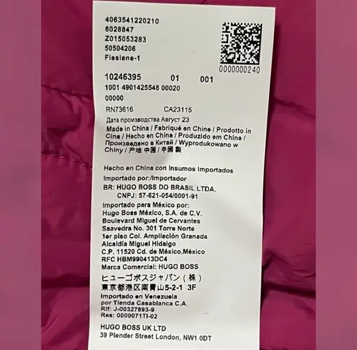 Hugo Boss Women’s Zip Up Oversized Fit Bomber Jacket Black Color Size M