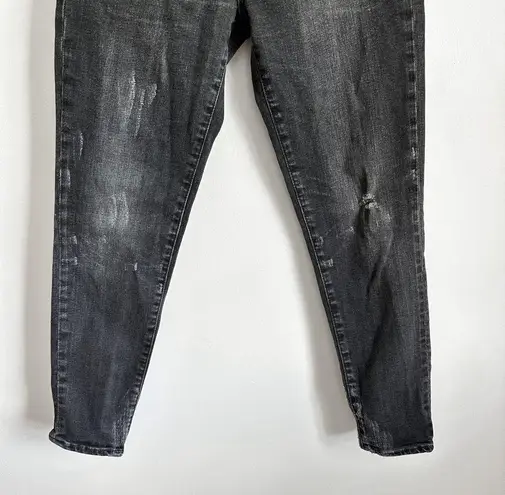 Moussy Vintage Black Distressed Velma Skinny Jeans sz 26