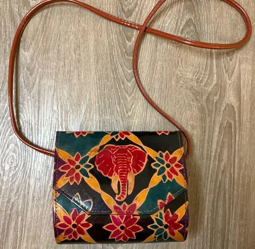 Vintage Leather Mini Purse Mediterranean Trading Company Pompano Beach, Florida Red