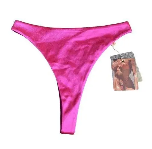 Oh Polly Neena Swim Hot Pink Brazilian Bikini Bottom Size xs New