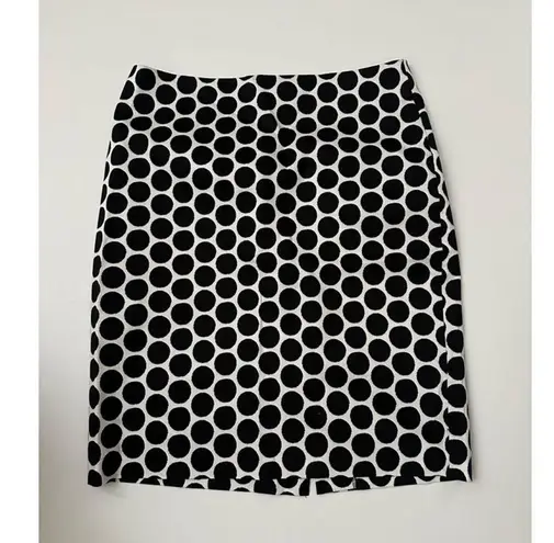 Women's New York & Company Skirt Size 8 Black and White Polka Dot