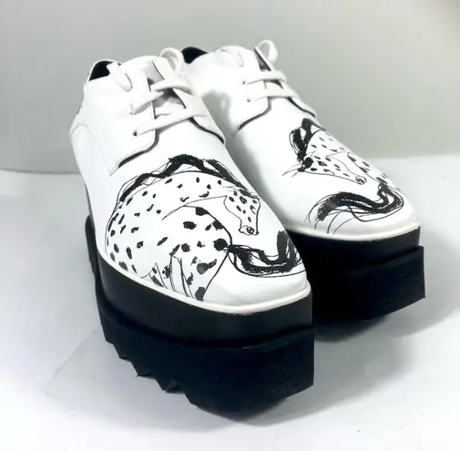 Stella McCartney Elyse Horse Print Platform Wedge Sneakers RARE