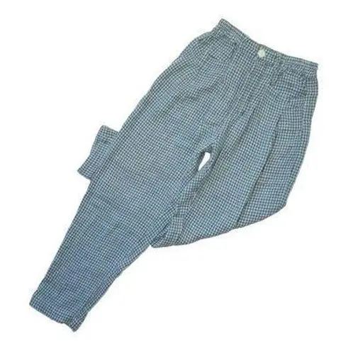 CP Shades NWT Free People x Lourdes Trouser in Blue Gray Gingham Plaid Pants XS