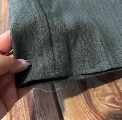 Impulsive Women’s Pinstripe High Waist Wide Leg Pull On Pants Grey Size Large