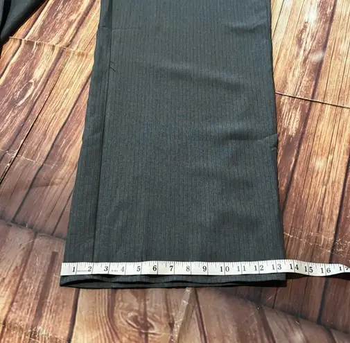 Impulsive Women’s Pinstripe High Waist Wide Leg Pull On Pants Grey Size Large