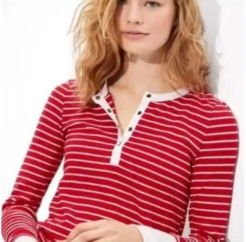 American Eagle  Red/White Stripe Waffle Stripe Pajama Set Womens Small NWT