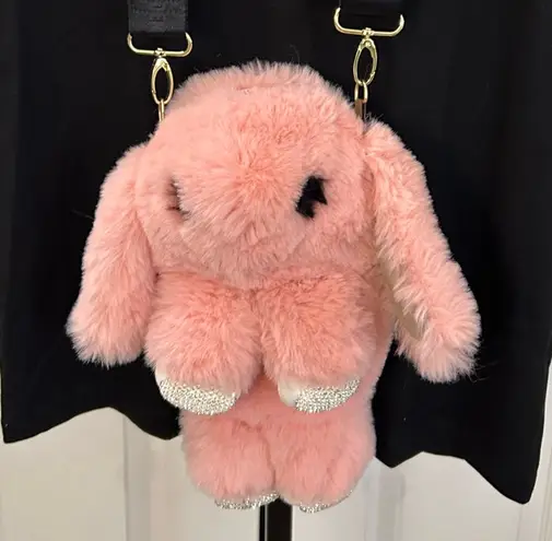 Boutique Crystal Paw Rabbit crossbody bag with Steve Madden Industrial Nylon strap