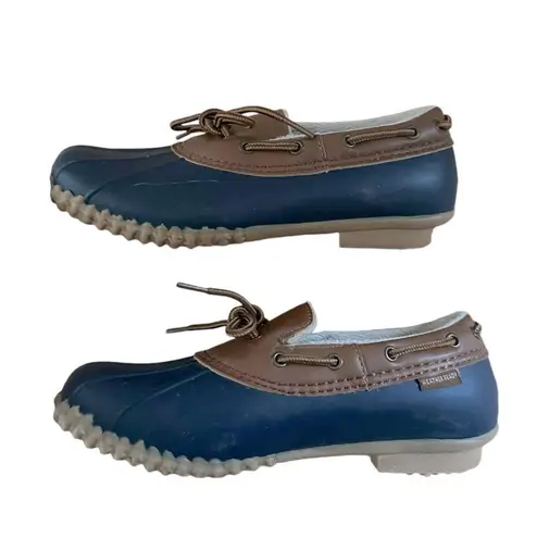Jbu Gwen Womens Rubber Shoes Size 8 Brown Lined Duck Boots Rain Shoes