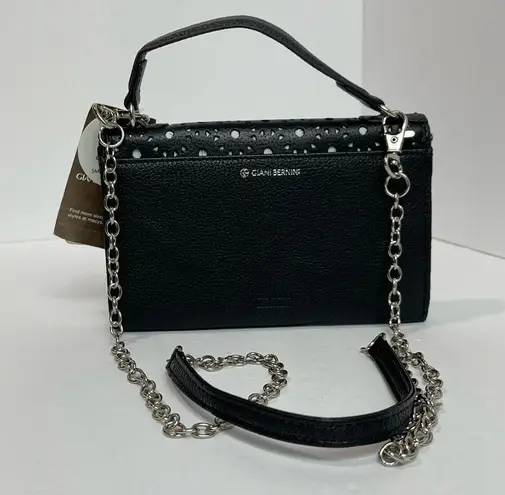 Giani Bernini Black Softy Leather Smartphone Wallet/Crossbody Bag