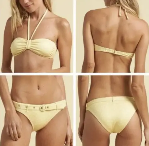 Billabong X Salty Blonde Yellow Polka Dot Sundipped Bikini SET