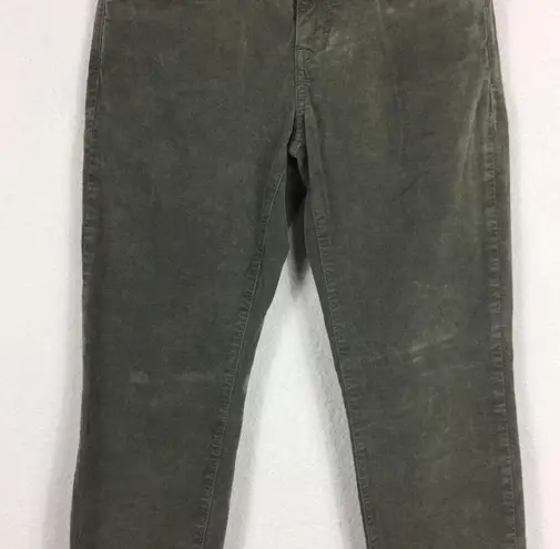 Closed Baker 1920 Corduroy Pants Size 24 Muddy Beige Slim Fit Straight Cropped Green