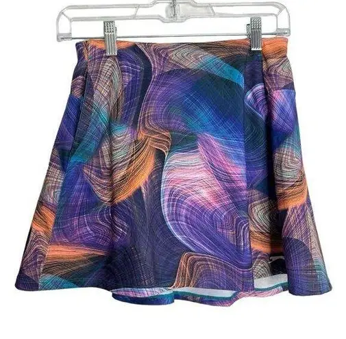 Slazenger Purple Multicolor Lined Golf Skirt Pull On Skort Size XS