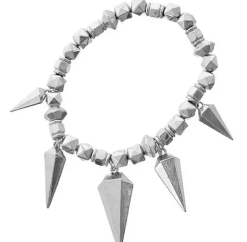 Silver Tone Stretch Charm Bracelet