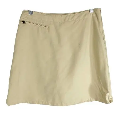 Patagonia  Size 4 Skort Skirt Tan Shots Mini Solid Zipper Pocket Womens 1585