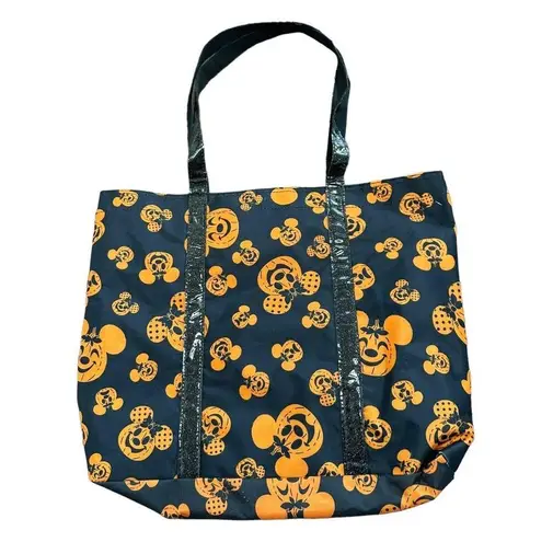 Disney  Parks Halloween Pumpkin Mickey Minnie Mouse Tote Bag Disneyland