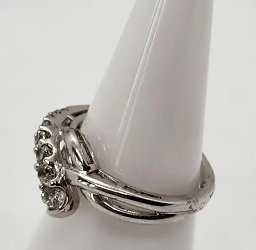 Sun Sterling Silver & White Sapphire Ring (6.5)