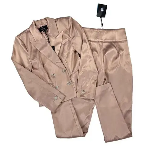 Dundas x Revolve Marion Blazer and Pants Matching Set in Pink Blush Size XS