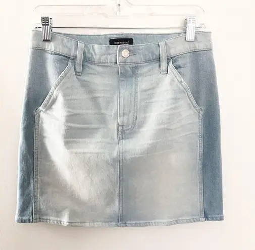 J.Crew  Two Tone Denim Mini Skirt Light Wash Size 4