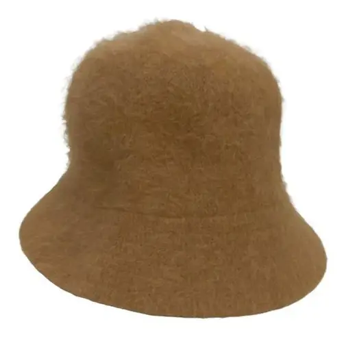 David & Young  1990's Women's Bucket Hat ANGORA Blend Camel Tan Brown OS