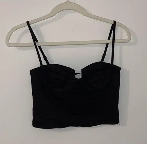 ASTR black Crop Top