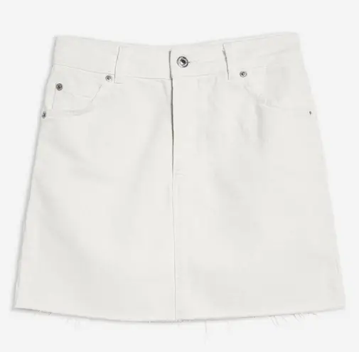 Topshop White Denim Skirt