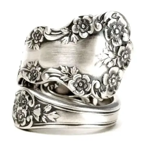 Blossoming Floral Spoon Ring