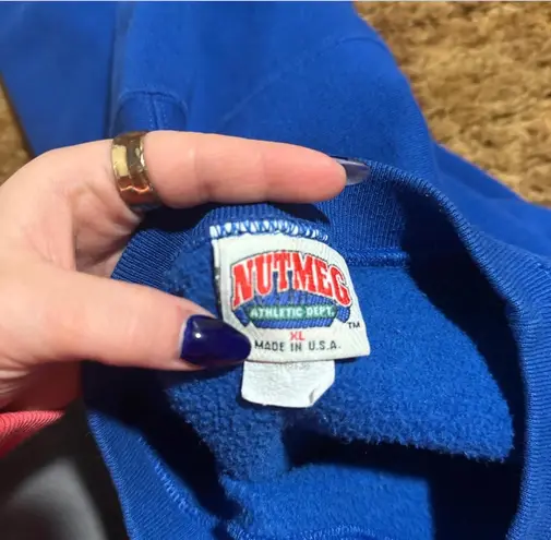 Seattle Seahawks crewneck vintage crew neck with  patch in blue and green #NFL #Seahawks