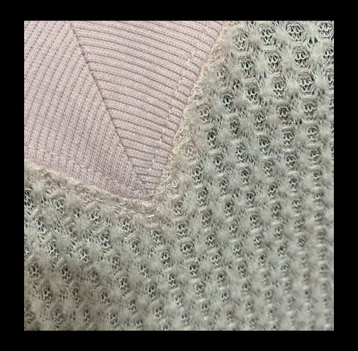 Inspired Hearts Rugged Waffle Knit longsleeves Soft pink sweater Size Large