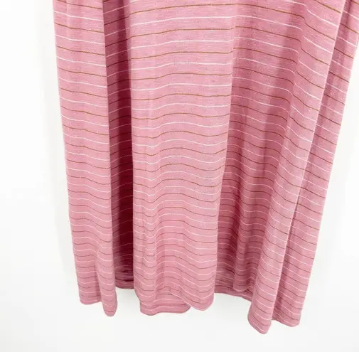 Madewell  Womens Highpoint Striped Soft Jersey Knit Tank Dress Size M Pink