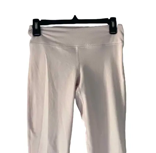 Mono B Women's Size Small Pink Cropped Criss Cross Cut Bottom Leggings