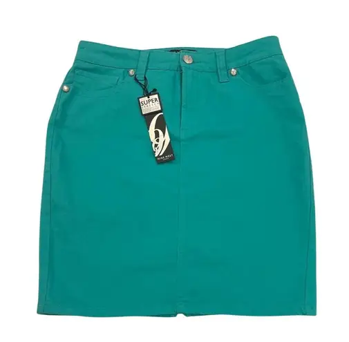 Nine West  Green Denim Pencil Skirt