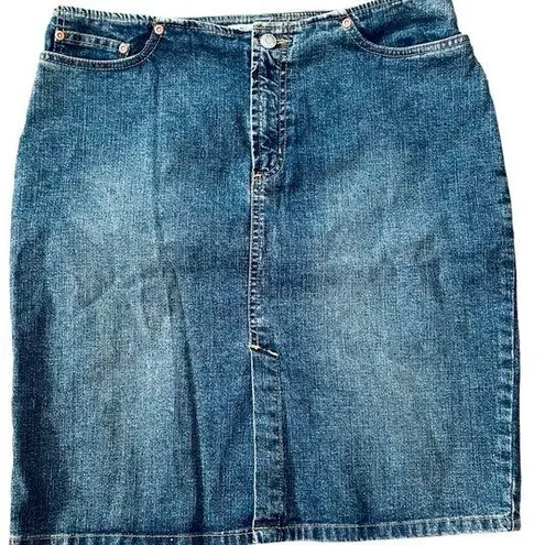 Old Navy  Vintage Y2K Blue Faded Grunge Western Retro Stretch Denim Mini Skirt