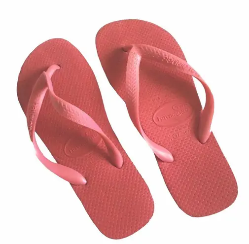 Havaianas Top  𓆉 Flip Flop Sandals 𓆉 Brazilian Beach Sandals 𓆉 Solid Pink