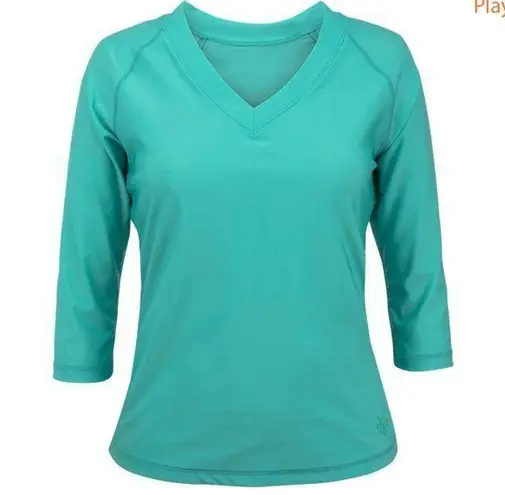 UV Skinz V Neck Sun Swim Shirt Teal Size XL