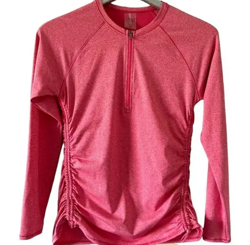 Calia Women’s S long Sleeve Pink 1/2 Zip Polo Pullover Jacket w Thumbholes M Size M