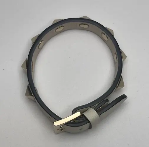 Valentino Garavani Rockstud Calfskin Leather Bracelet - Light Ivory - Preowned