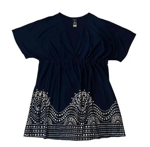 Swimsuits For All Women's Navy & Silver V