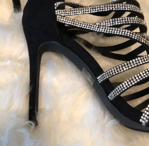 Olivia Ferguson Spike Heels Rhinestone Straps 10