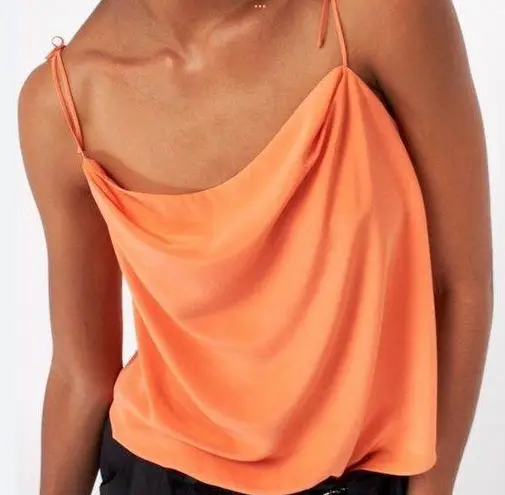Equipment 100% Silk Orange Camisole Top with Flowy Fit