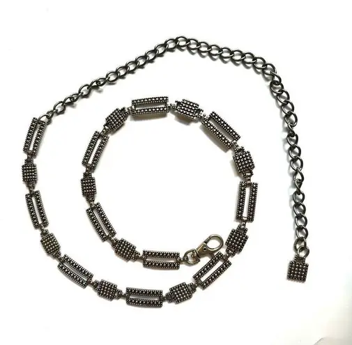 Silver tone Chain hip Belt